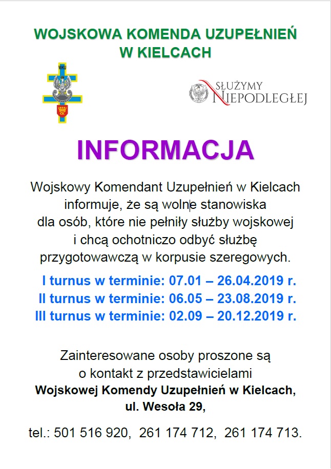 Turnusy WKU Kielce